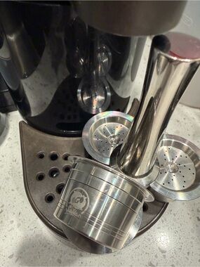 Starbucks Verismo K-fee Espresso w/ 4 Reusable Stainless Steel Pods & Tamper
